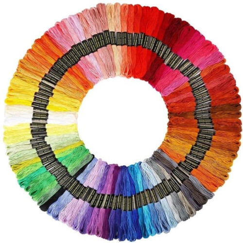 Embroidery Floss Mouline Thread Multicolor 100 pcs