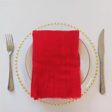 Puuvillaiset pellavalautasliinat, käsintehdyt, pestävät, 30x30 cm, 12 kpl