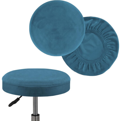 Överdrag till barstolar i stretchig sammet, runda, 40-48 cm, 2-pack