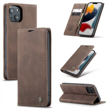 CaseMe slim wallet case for iPhone 13 brown
