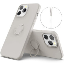 iPhone 13 Pro case with ring holder grey