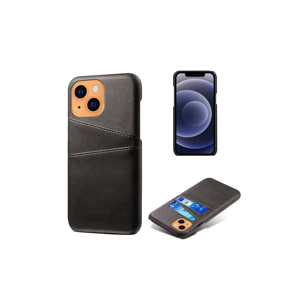 Leather Iphone 13 Case With Card Slot Black 940684240449