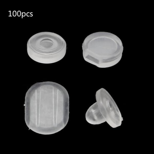 Silicone Clip-on Earring Pads 100 pcs 4 Sizes 1