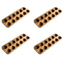 4X 12 Holes Japanese Style Wooden Double Row Egg Storage Box Home Organizer Rack Eggs Holder Kitchen Decor Accessories