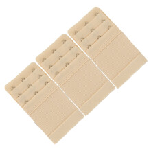 Extensie elastică pentru sutien bej, cu 3 cârlige, pachet de 3