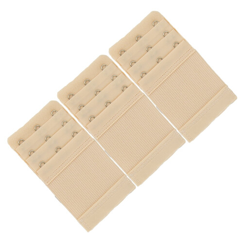 Elastisk BH-forlænger Beige 3-kroge 3-pak