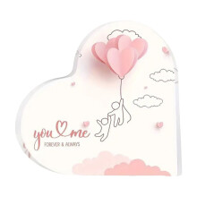 Suporte decorativo de mesa em acrílico transparente, formato curvo, 0,4 polegadas