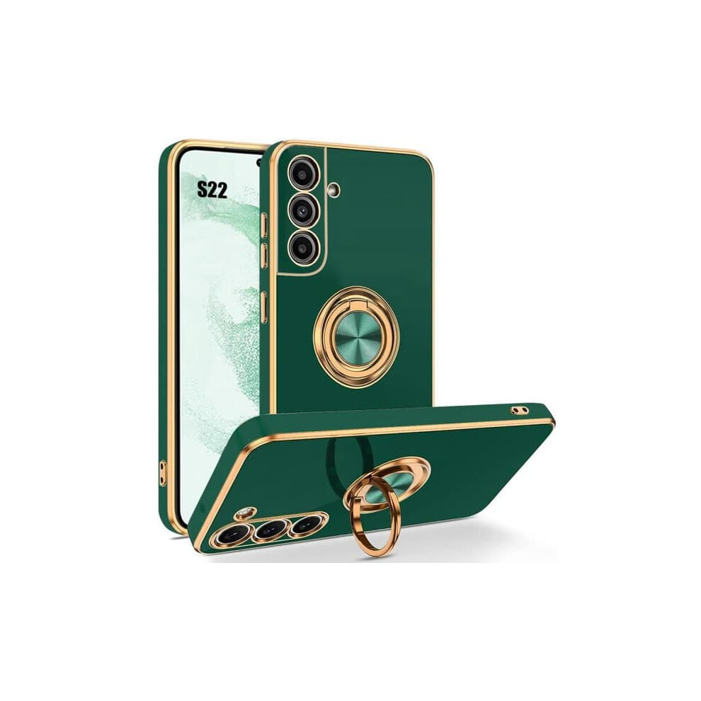 Samsung Galaxy S22 Case Dark Shockproof With Ring Green 940684238484