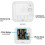 LED Digital Alarm Clock Bedroom Cube Clock with 4-Sided 3