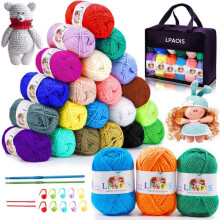 Cotton Crochet Yarn 20 Colors 600g 4-Ply