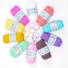 Cotton Yarn for Knitting and Crochet 10-Pack 49m per Roll