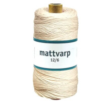 Organic cotton carpet warp unbleached 500g roll