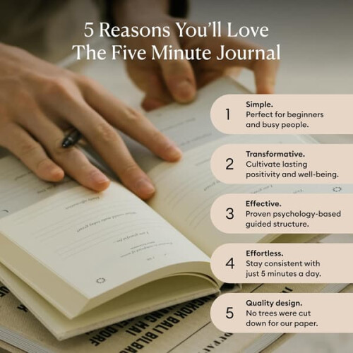 Five Minute Journal for Daily Gratitude and Reflection 2