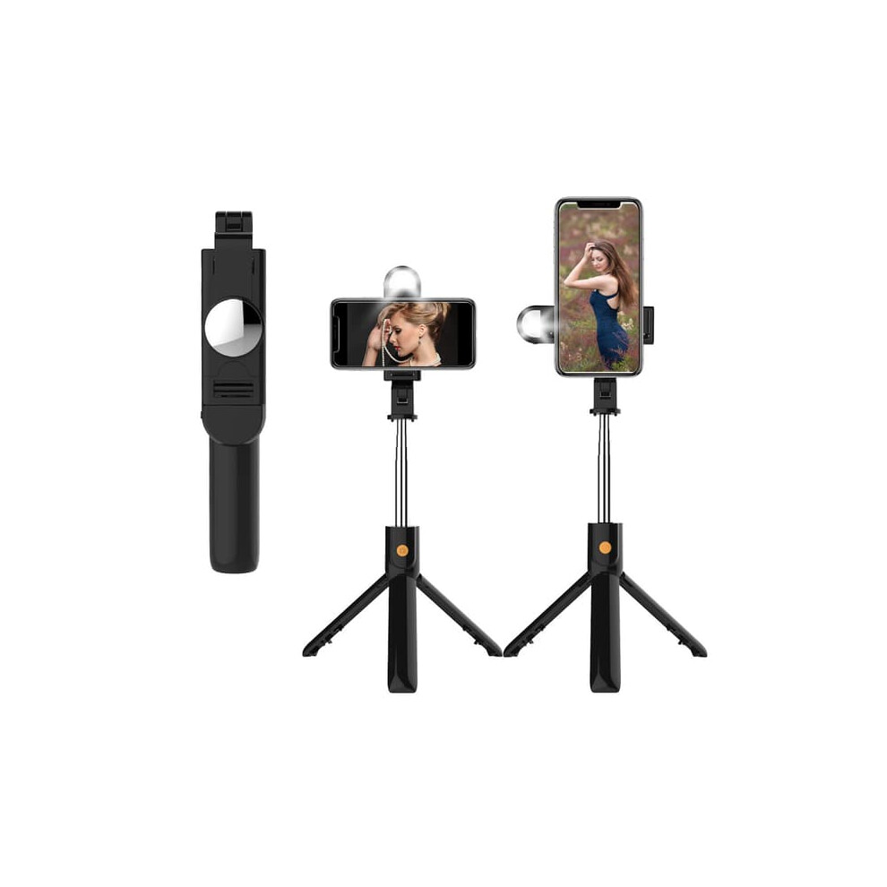 Bluetooth Selfie Stick With Lamp And Mobile Stand 940684237647