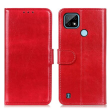 Realme C21 leather case red