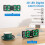 3D LED Wall Clock Digital Alarm Clock White 3 Brightness 2