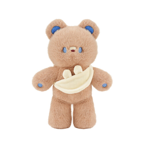 Urso de pelúcia com bolsa de ombro, 40 cm (15,7 polegadas), azul