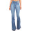 Damjeans i polyester med hög midja, bootcut 1