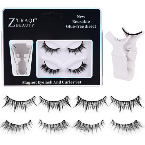Magnetic Reusable False Eyelashes with Applicator 2 Pairs 1