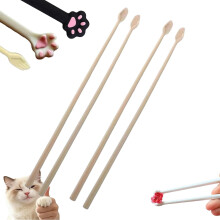 Baguettes réutilisables antidérapantes motif patte de chat noir (2 paires)