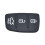 Hyundai Key Fob Replacement 3-Button Rubber Remote 5