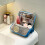 Standing Makeup Bag Waterproof Rigid Cloth 9.06 x 2.56 x 5