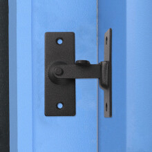 Serrure de porte de grange OULII en acier inoxydable noir (1 pièce)