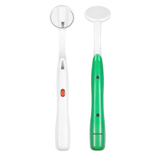 Dental oral mirror with LED light 2 pcs 2
