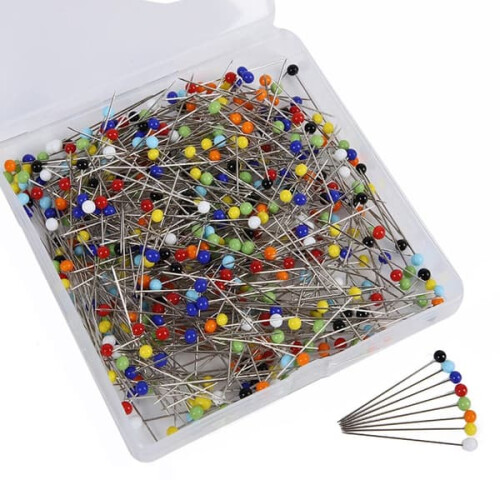 Push Pins with Glass Heads High Temp Resistance 500 Pack