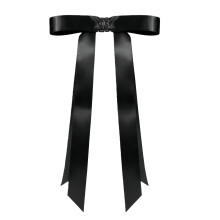 Satin Hair Bows with Magnetic Detachable Ribbon – Long Tail Balletcore Barrettes for Women, Wedding & Date Night, Compatible with Coquette Style