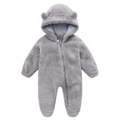 Combinaison polaire bébé avec capuche, tenue d'hiver