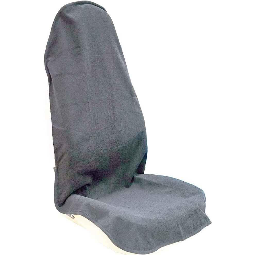 Waterproof Car Seat Cover Protector Front Seats 1Pc Grey 9132278384115