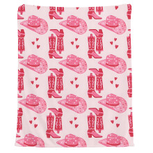 Coperta in flanella stile cowgirl per donna, 50x60 pollici