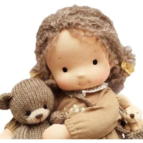 Waldorf doll handmade knitted plush 12 inch 1