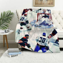 Manta de felpa de hockey sobre hielo para niños, 100x150cm