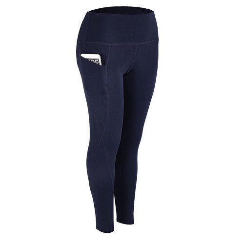Calça Legging de Compressão Feminina com Bolsos (1 Par)