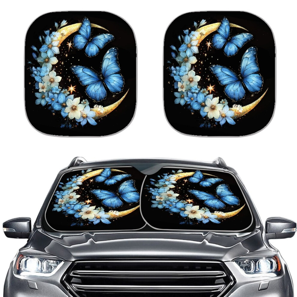Butterfly Moon Car Sun Visor Foldable Windshield Shade 959110306055