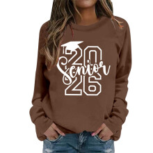 Dame langærmet sweatshirt med rund hals og sænkede skuldre