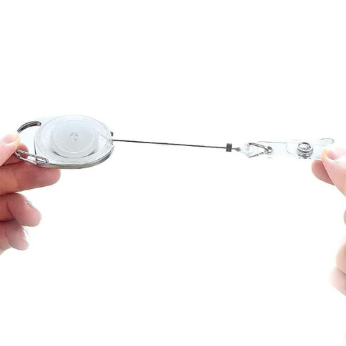 Retractable ID Holder with Yo-Yo Function Transparent 1