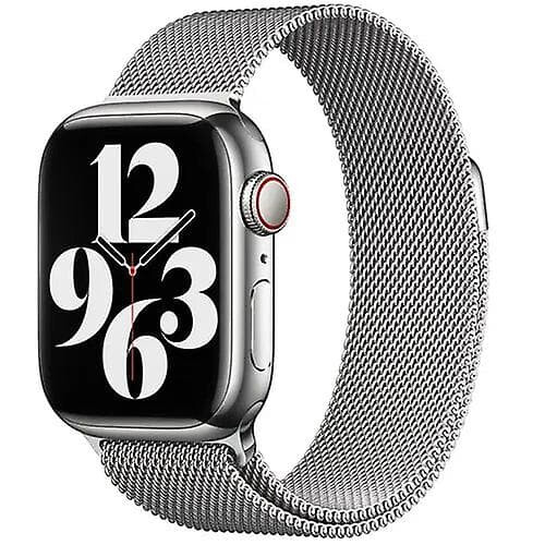 Apple Milanese Loop Compatible Band Silver Stainless Steel 2