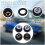 Tire Valve Caps 8-Ball Style Copper Core 4pcs 2