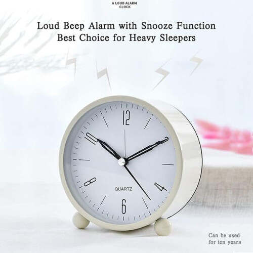 Analog Alarm Clock with Night Light 4 Inch 1