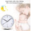 Analog Alarm Clock with Night Light 4 Inch 4