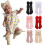 Κάλτσες από βαμβάκι μέχρι το γόνατο με κορδέλα για το κεφάλι, για μωρά κορίτσια, 0-3 1