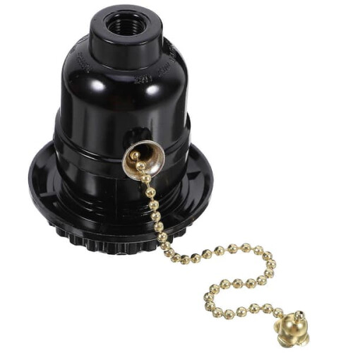 Zipper Light Fixture Pull Switch Black 7x5.5x5.5cm 1