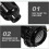 Zipper Light Fixture Pull Switch Black 7x5.5x5.5cm 3