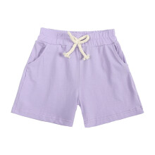 Short violet d'été en coton doux pour petites filles (6 mois)