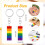 2 stk. regnbuefarvede murstensnøgleringe, farve pride nøglering patchwork 2