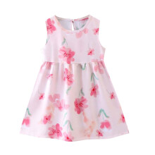 Prinzessinnenkleid aus Baumwolle und Seide für Mädchen, rosa, Größe 8 Jahre