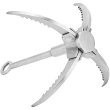 Stainless Steel Grappling Hook with Folding Carabiner